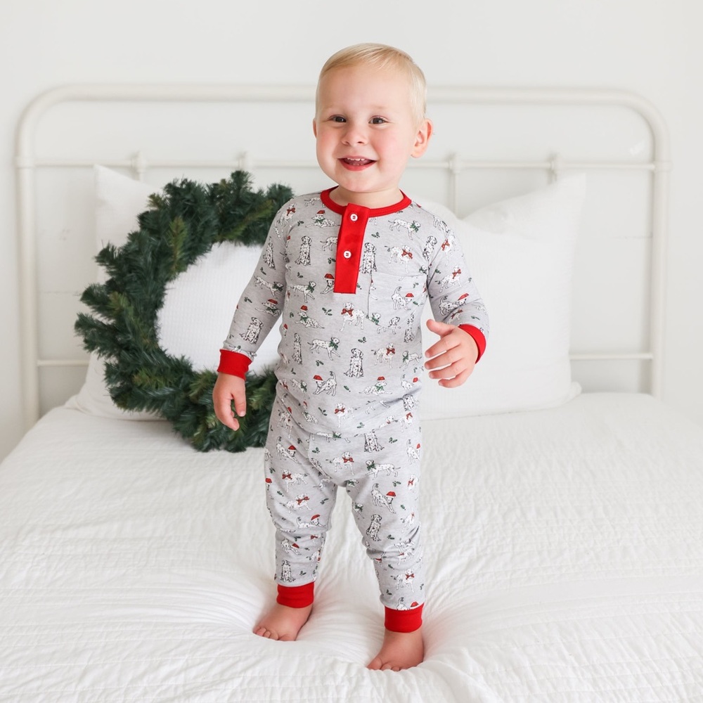 Pineapple Sunshine Dalmatian Holiday 2-piece pajama
